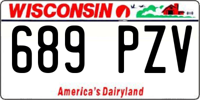 WI license plate 689PZV