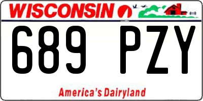 WI license plate 689PZY