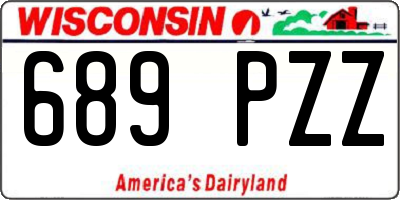 WI license plate 689PZZ