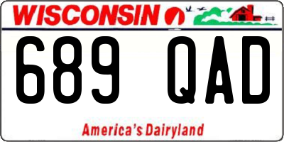 WI license plate 689QAD