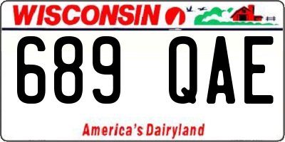 WI license plate 689QAE