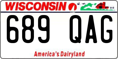 WI license plate 689QAG