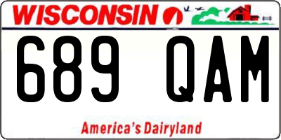 WI license plate 689QAM