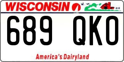 WI license plate 689QKO