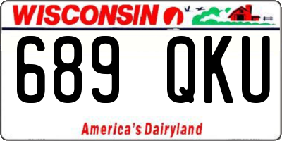 WI license plate 689QKU