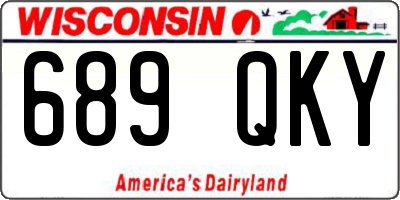 WI license plate 689QKY
