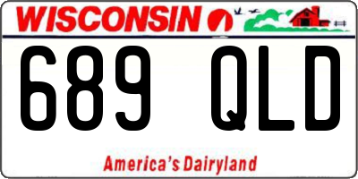 WI license plate 689QLD