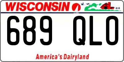 WI license plate 689QLO