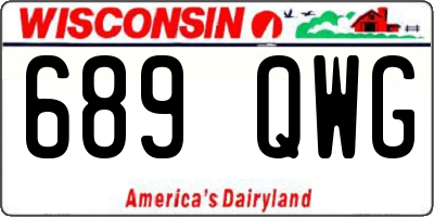 WI license plate 689QWG