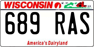 WI license plate 689RAS