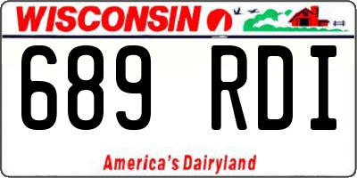 WI license plate 689RDI