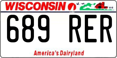 WI license plate 689RER