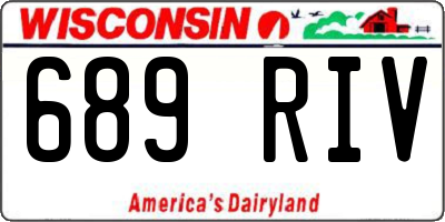 WI license plate 689RIV