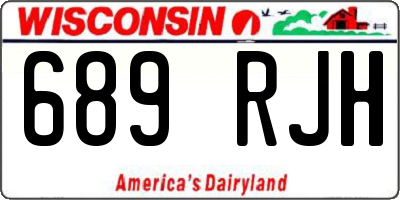 WI license plate 689RJH