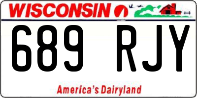 WI license plate 689RJY