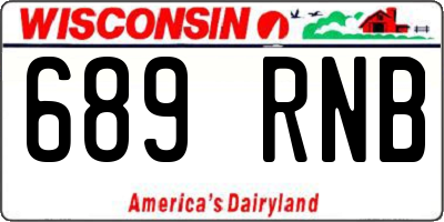 WI license plate 689RNB