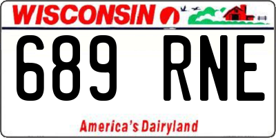 WI license plate 689RNE