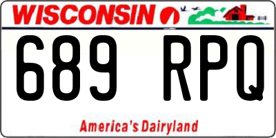 WI license plate 689RPQ