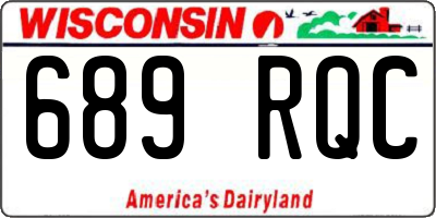 WI license plate 689RQC