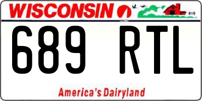 WI license plate 689RTL