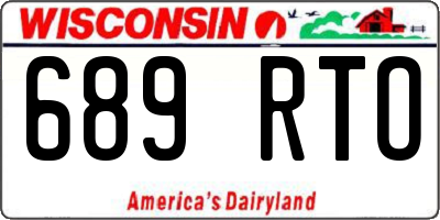 WI license plate 689RTO