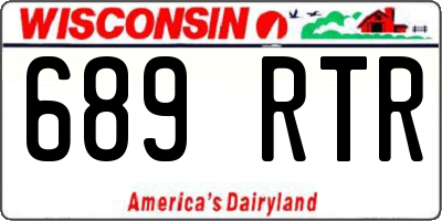 WI license plate 689RTR