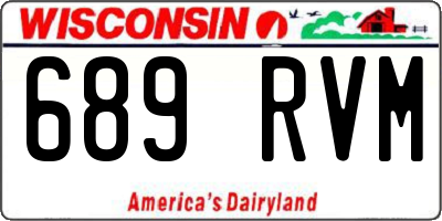 WI license plate 689RVM