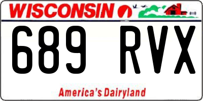 WI license plate 689RVX