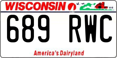 WI license plate 689RWC