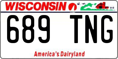 WI license plate 689TNG