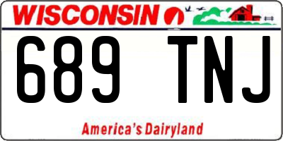 WI license plate 689TNJ