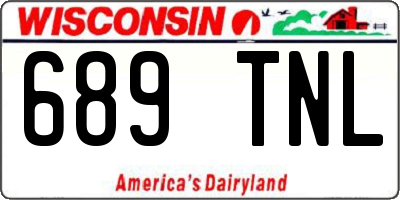 WI license plate 689TNL