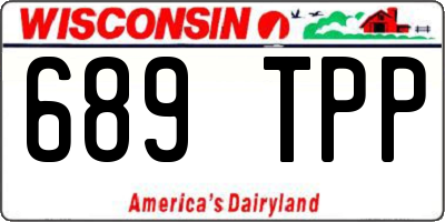 WI license plate 689TPP