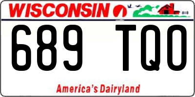 WI license plate 689TQO