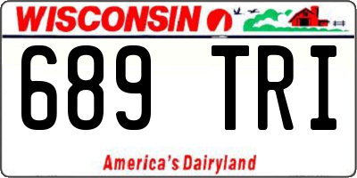WI license plate 689TRI