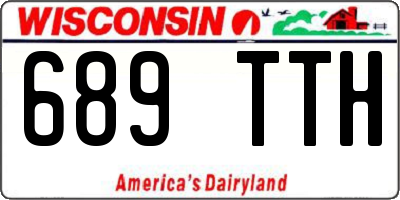 WI license plate 689TTH