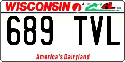 WI license plate 689TVL