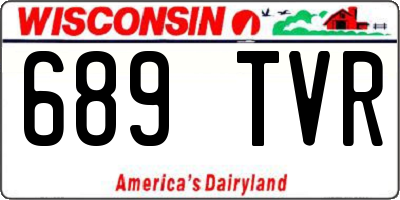 WI license plate 689TVR
