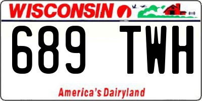 WI license plate 689TWH