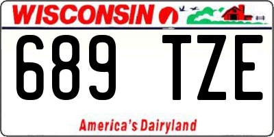 WI license plate 689TZE