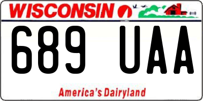 WI license plate 689UAA