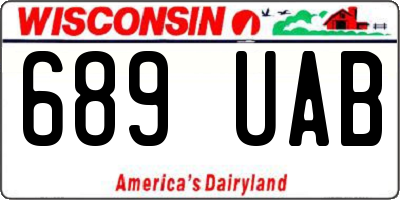 WI license plate 689UAB