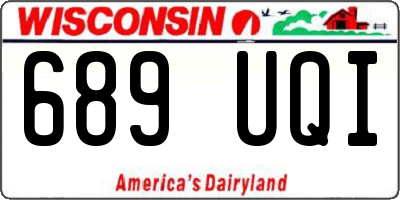 WI license plate 689UQI