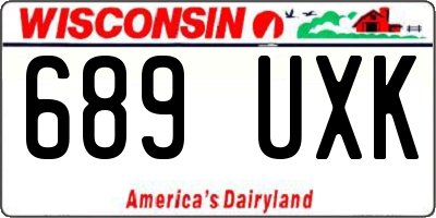 WI license plate 689UXK
