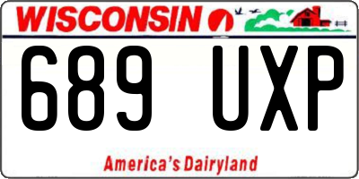 WI license plate 689UXP