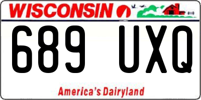 WI license plate 689UXQ