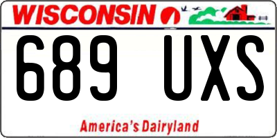 WI license plate 689UXS