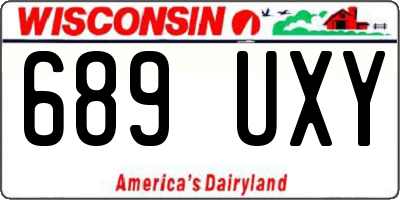 WI license plate 689UXY