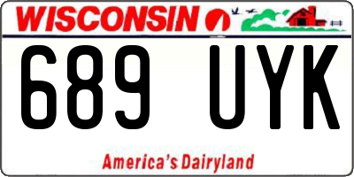 WI license plate 689UYK
