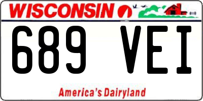 WI license plate 689VEI
